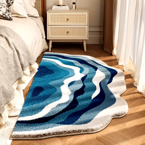 Faux Cashmere Area Rug - Soft, Non-Slip, Durable Polyester Rug for Living Room, Bedroom, Bathroom