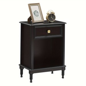 Nightstands, Small Wooden Bedside Tables With Storage Drawers, Ideal Table For Bedroom & Dorm, Easy To Assemble