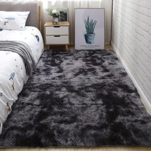 1pc, Soft Area Rugs For Bedroom Fluffy, Non-slip Fuzzy Shag Plush Soft Shaggy Bedside Rug, Tie-Dyed Living Room Carpet For Girls Kids Baby Teen Dorm Home Decor, Bedroom Living Room Nursery Room Rug 31.5*62.99inch